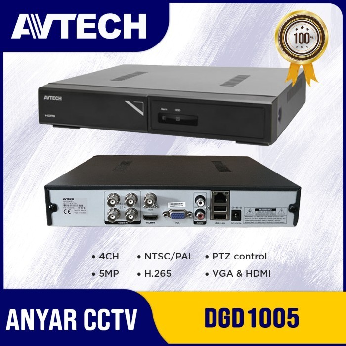 NEW DVR AVTECH 5MP 4CH DGD1005 / DGD 1005 ORIGINAL AVTECH RESMI