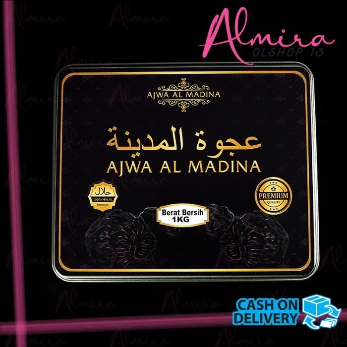 

Kurma - Kurma Ajwa Kaleng 1Kg Ajwa Al Madina Asli Kurma Arab Original