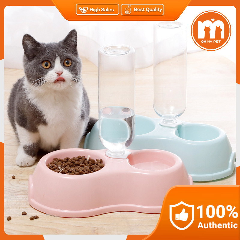 Tempat Makan Kucing Otomatis 500ml Tempat Minum Kucing Otomatis Mangkok Kucing Anjing Wadah Makanan 