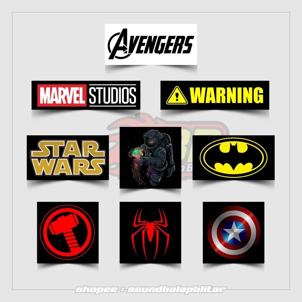 

tomonimart Stiker Film Marvel Batman Avengers Spiderman - Soundbalapblitar ||