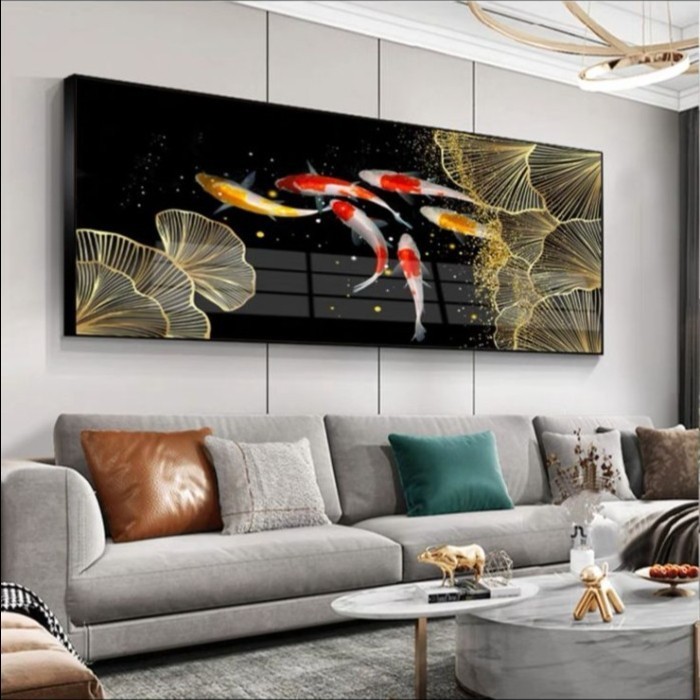 LUKISAN PORCELAIN 5D LUKISAN DIAMOND LUKISAN IKAN DECORATION 5D