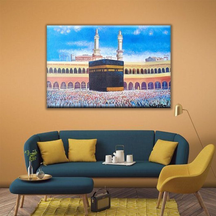 LUKISAN KABAH MEKAH 40X60 HIASAN DINDING MEKAH