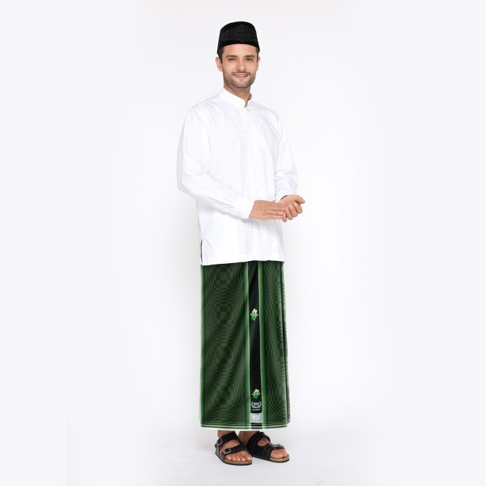Sarung BHS Classic Silver Motif Songket DAM Hijau Tua