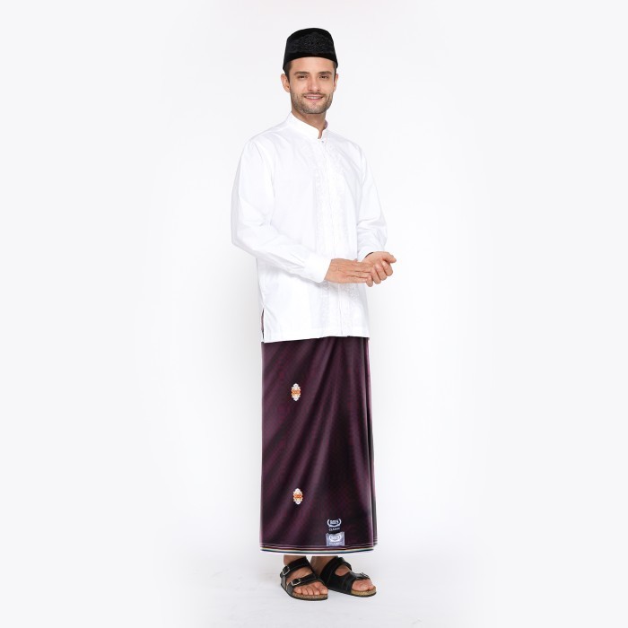 Sarung BHS Classic Silver Motif Songket DAM Hitam Merah