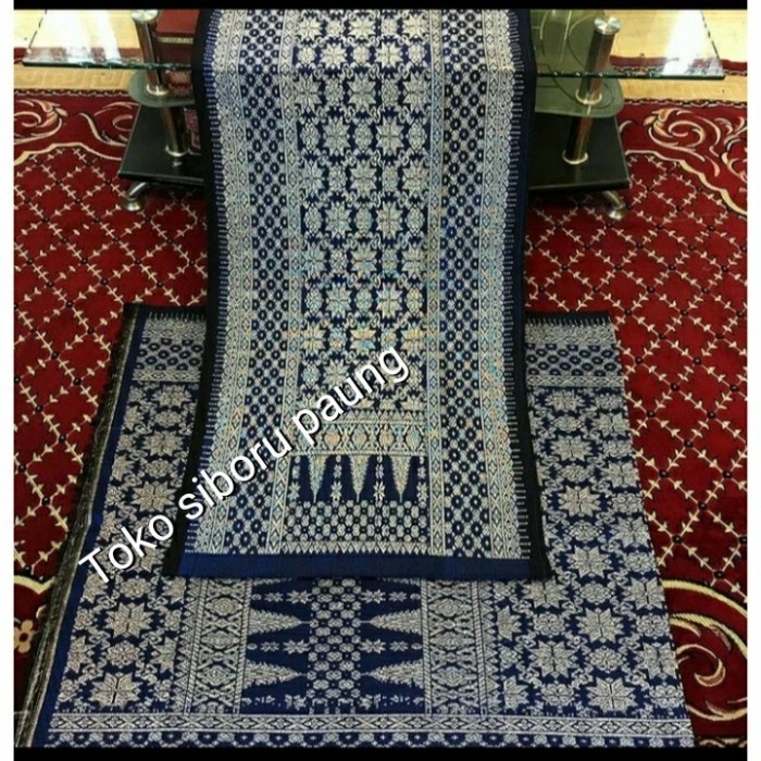 songket lepus biru silver benang sutra
