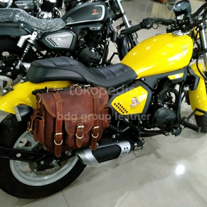 side bag/tas motor kulit w175,bsa,benelli dll