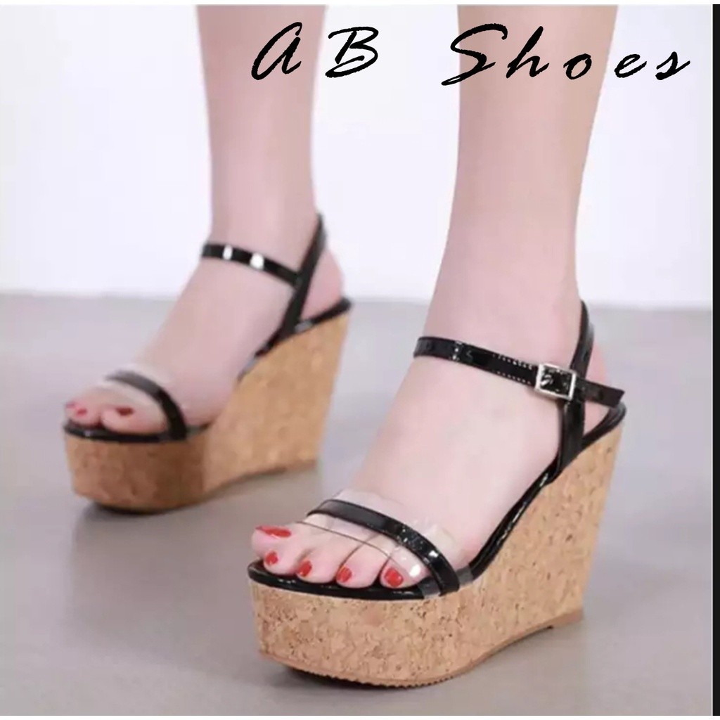 Sepatu Wanita Weges Kelsey Terbaru Motif Cantik Banget 8391-40 Ke Kq81 Sandal Wedges Wanita Monna S 