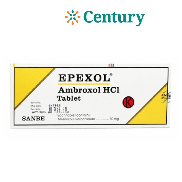 EPEXOL 30MG TAB 1 STRIP ISI 10 TABLET / AMBROXOL / BATUK/ DAHAK