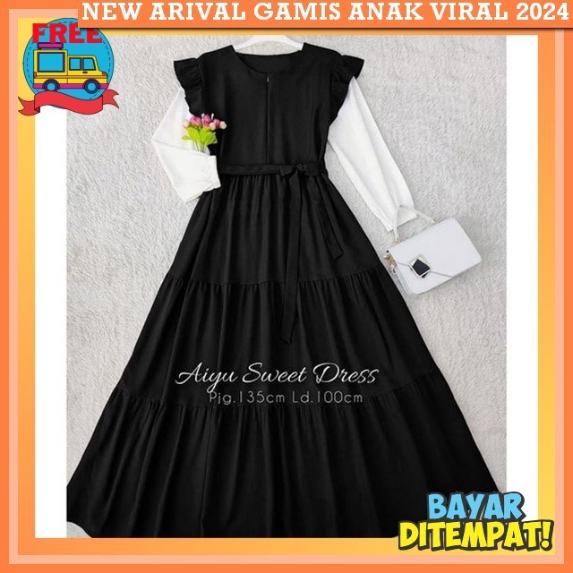 Gamis Terbaru 2024 Lebaran Gamiz Ngaji Anal Prempuan Pesta Kekinian Baju Muslim Ank Perempuan Terbar