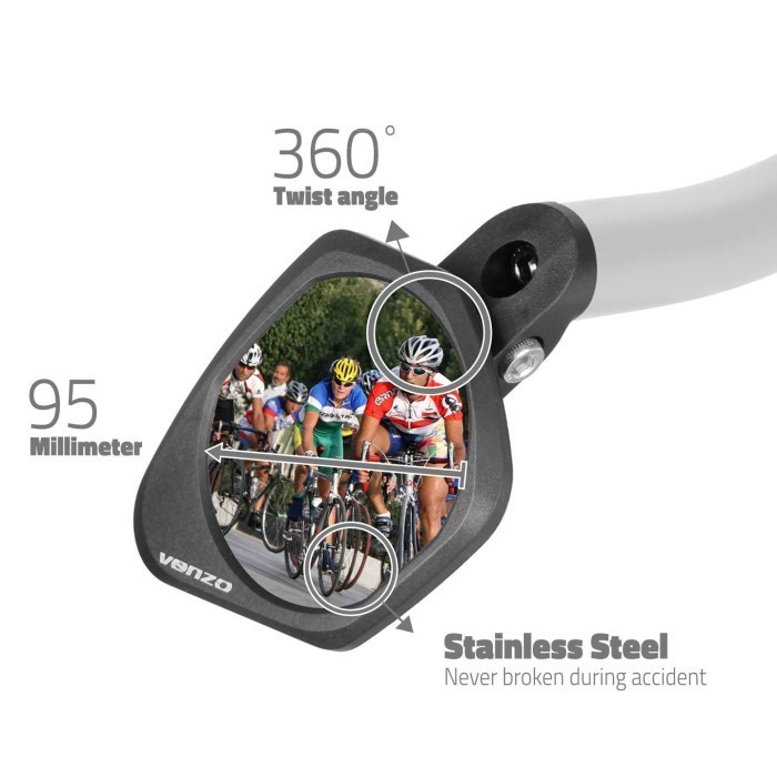Kaca Spion Sepeda Bar End Tanduk Venzo L