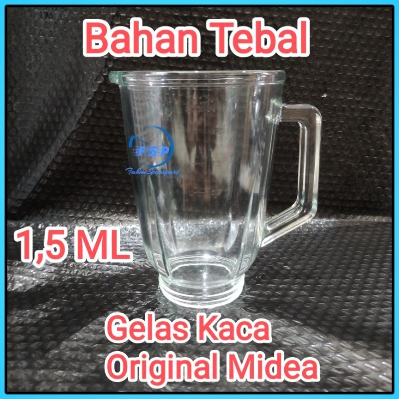 GELAS BLENDER KACA ORIGINAL MIDEA 1500 ML