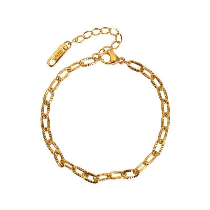 R4 gelang kalung rantai polos titanium asli nori ukir/sinar