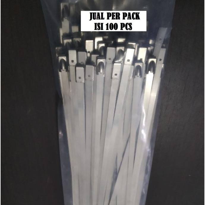 

Perpack Cable Ties Stainless 4.6 Mm X 500 Mm Tali Tie Tis Anti Karat Kualitas Premium