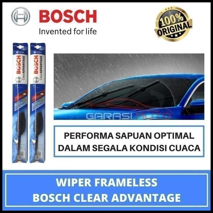 TERMURAH WIPER AVANZA XENIA LAMA ORIGINAL BOSCH CLEAR ADVANTAGE KARET FRAMELESS