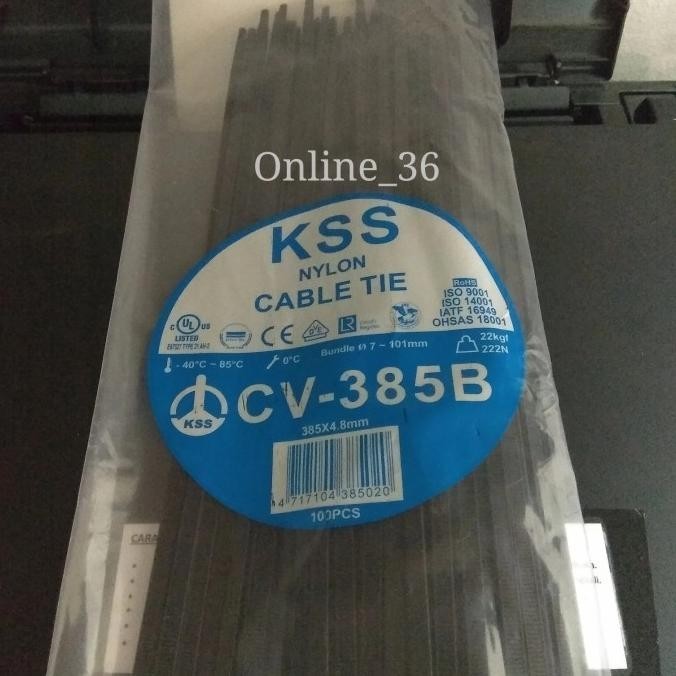 

Kabel Ties 385X4,8Mm Kss Asli Kualitas Premium