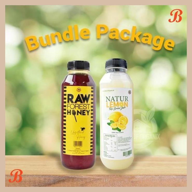 

| HOF | BUNDLE PACKAGE NATUR LEMON 500 ML + HOFO RAW FOREST HONEY 500 ML