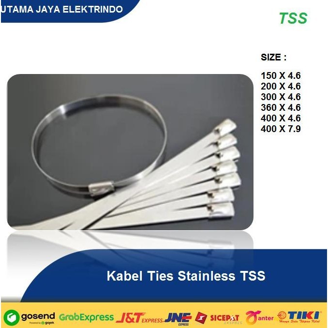 

Kabel Ties Stainless / Kabel Tis Stenlis Tss 1 Pack 100 Pcs Kualitas Premium