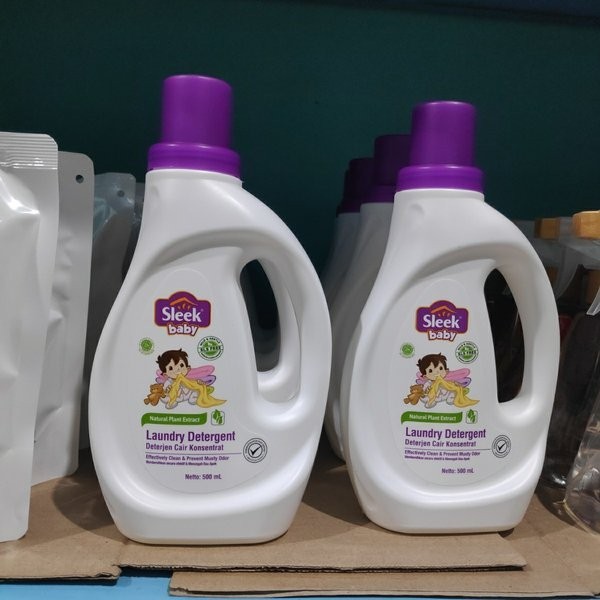 Sleak sleek baby 500 ml laundry detergen detergent cair bottol botol cuci baju pakaian loundry slek