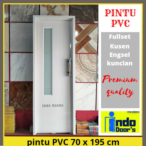 Terlaris Pintu Kamar Mandi Pvc Kaca Es Buram Dengan Handle Stinles Mewah Elegan
