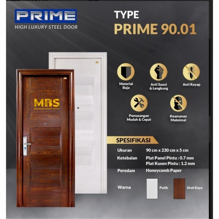 Terlaris Pintu Utama/ Pintu Kamar BAJA fortress Maximus 90x230 Prime