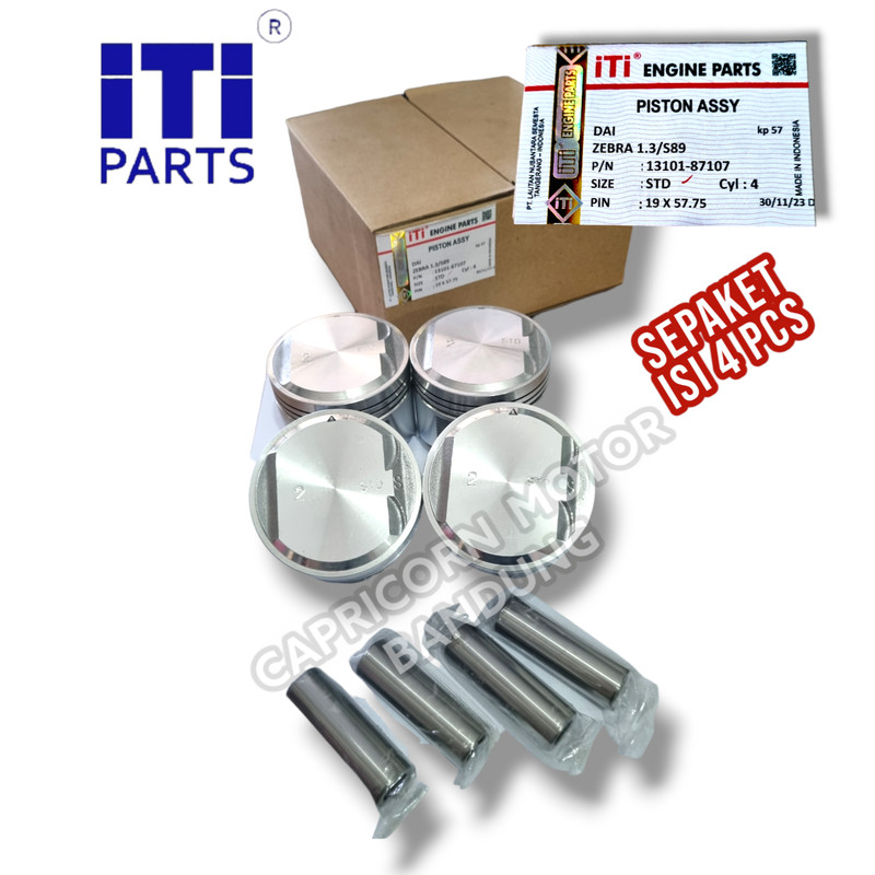 Piston Set Daihatsu ZEBRA 1300cc (S89) 1.3 oversize STD 50 merk ITI