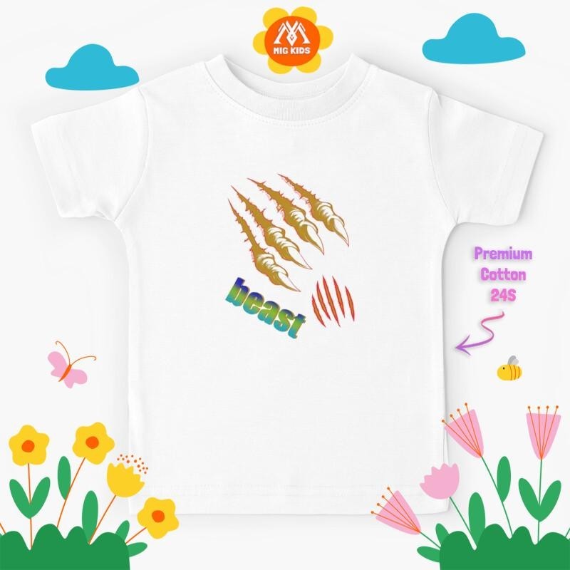 Baju Kaos Anak Logo beast,fanny beast Tiger fanny 552