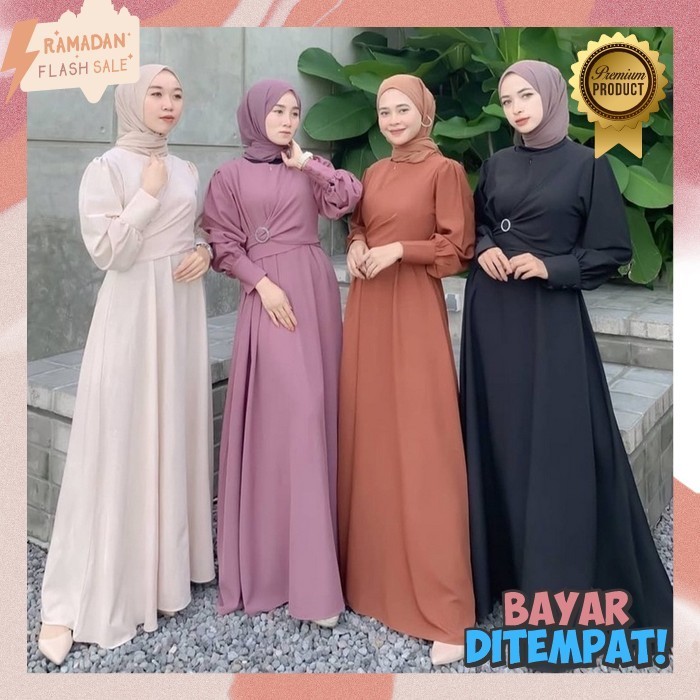 Baju Muslim Wanita Terbaru 2024 Games Dewasa Setelan Maxi Kekinian Hijab Dress Lebaran Idul Fitri Ga