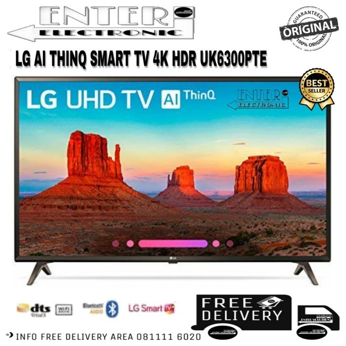 LG LED TV 49UK6300 - SMART TV LED 49 INCH UHD 4K HDR LG 49UK6300PTE