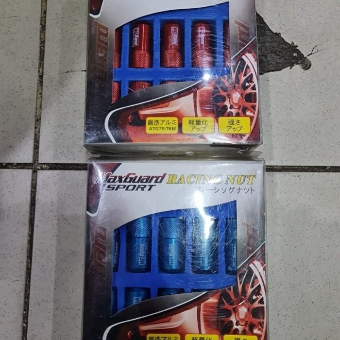 LUGNUT RACING NUT MAXGUARD BAUT RODA MOBIL RACING