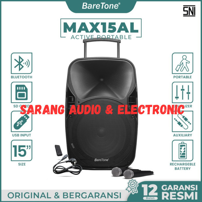Speaker Aktif Portable Baretone Max15Al 15 Al 15 Inch Original