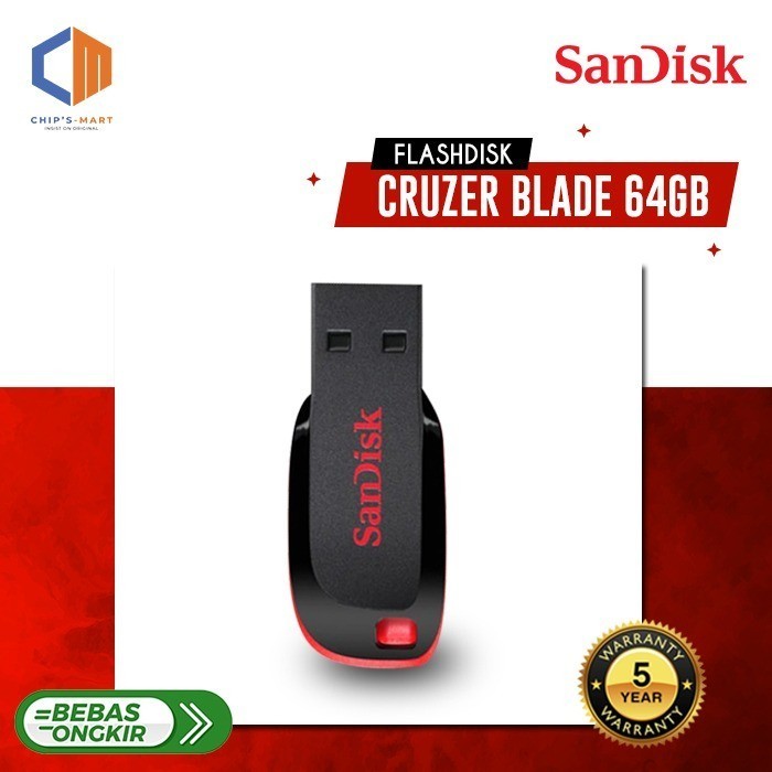 Sandisk Flashdisk 64Gb 100% Original Blade 64 Gb