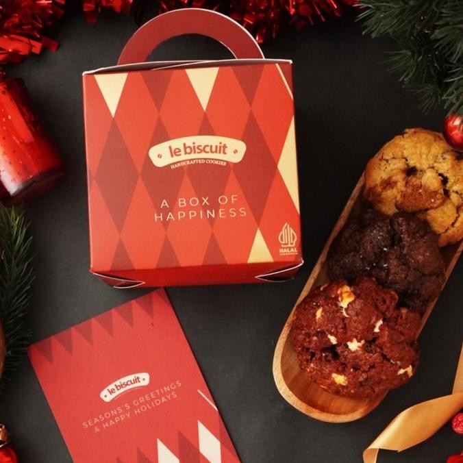 

Le Biscuit - Christmas & New Year Hampers - 1 Box (3Pcs Giant Cookies)