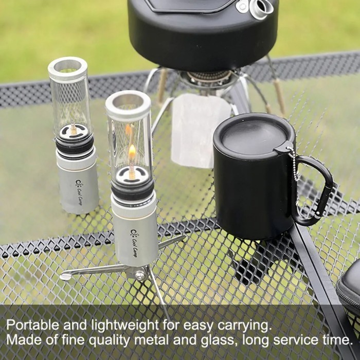 TERBARU COOLCAMP Portable Gas Lantern Lampu Lilin Gas Outdoor Camping
