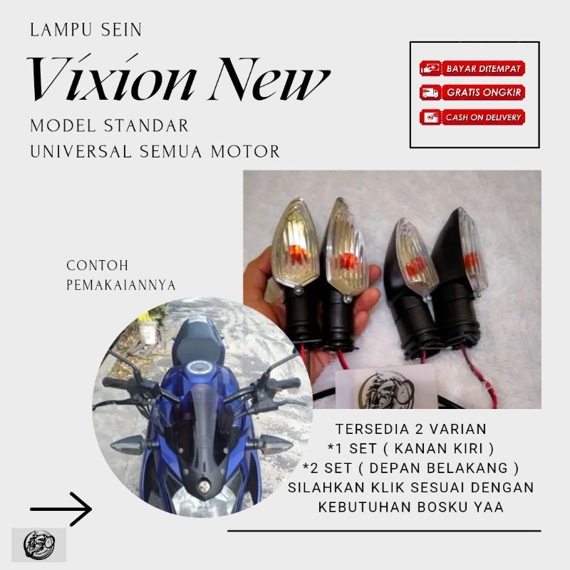 SEN YAMAHA VIXION NEW DEPAN BELAKANG MODEL STANDAR LAMPU SEN VIXION 1 SET
