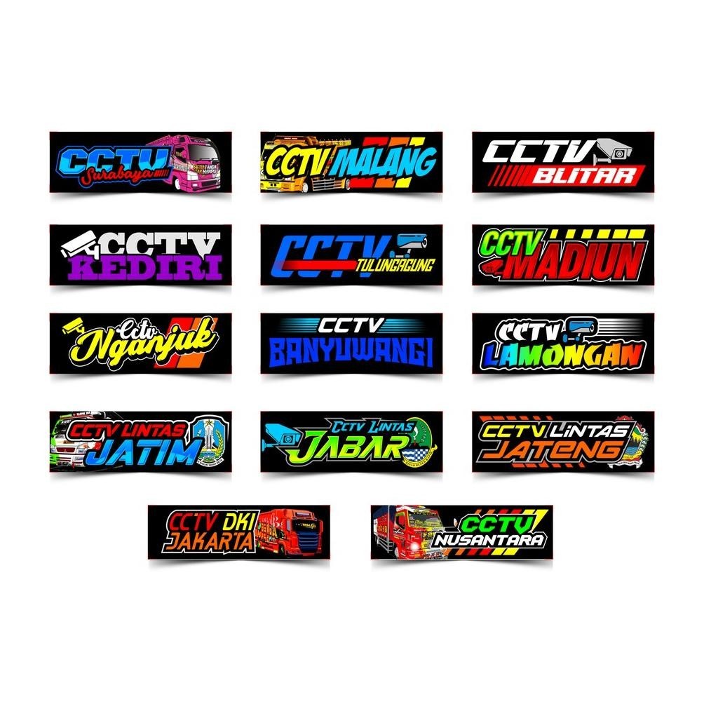 

karomstore Stiker Truk / Stiker CCTV / Stiker Sodrek - Pack Isi 14 Stiker ||