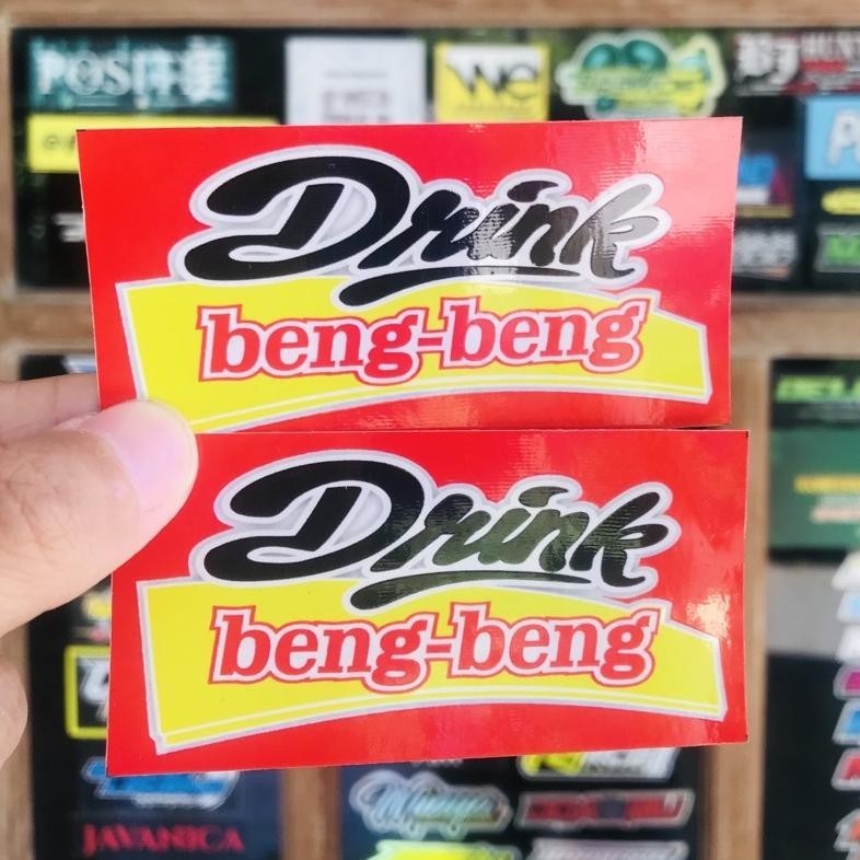 gilmanw.market Sticker Motor Stiker HP Laptop - Drink Beng Beng Bijian ||
