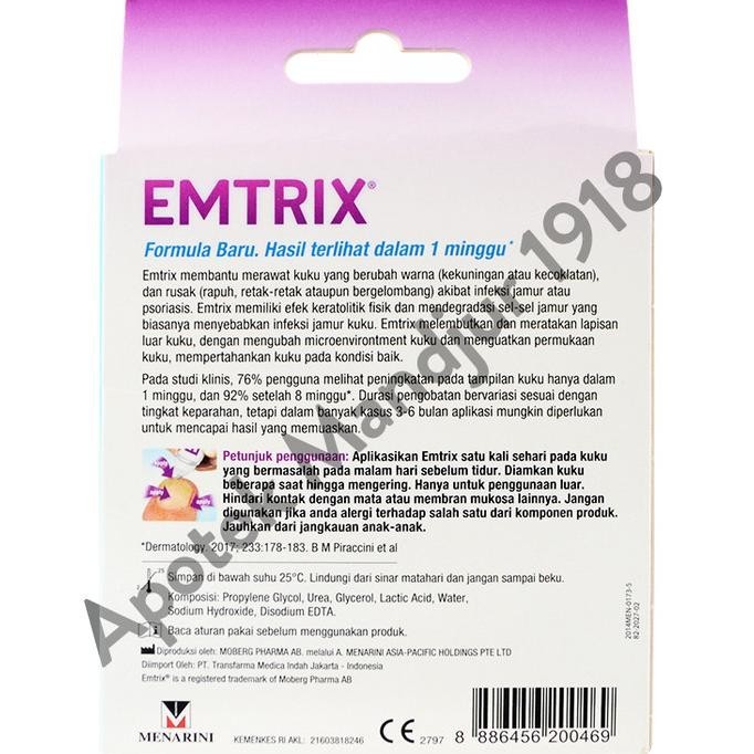 Terbaru Emtrix 10 Ml - Obat Perawatan Kuku Rusak Dan Infeksi Jamur Limited Edition