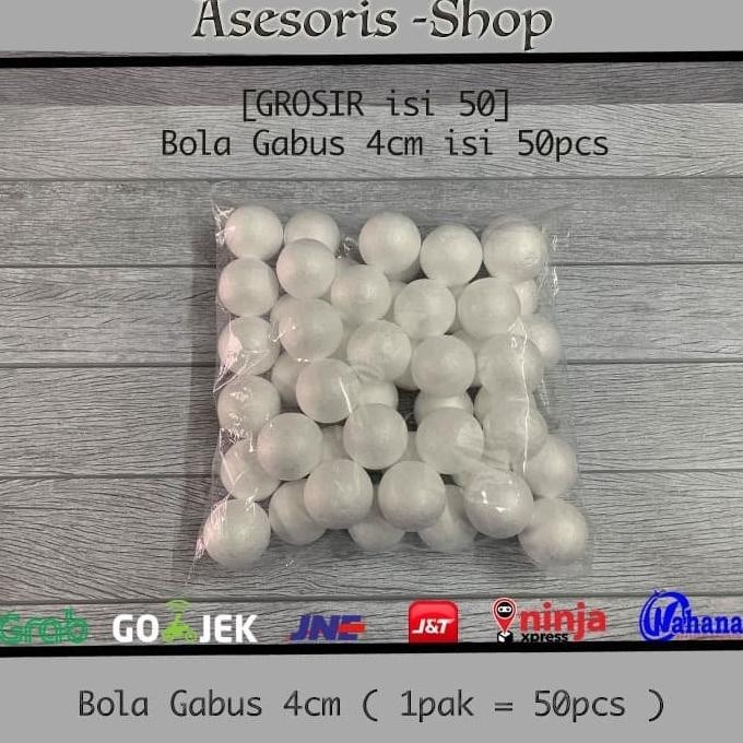 

Bola Gabus Styrofoam Ukuran 4Cm Isi 50Pcs