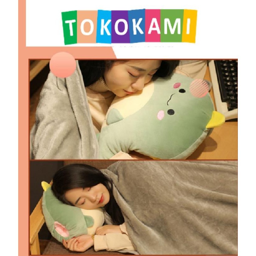 Boneka Balmut Bantal Selimut Karakter Dino