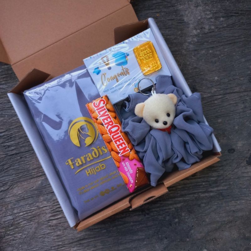 

S57 HAMPERS HIJAB POLOS HAMPER COKELAT SILVERQUEEN BONEKA W9U