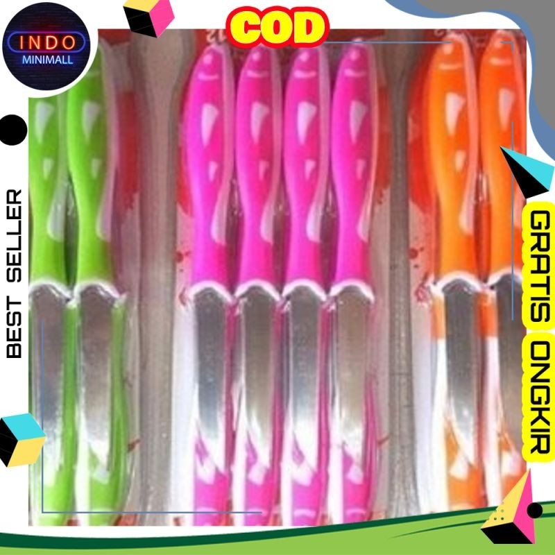 Pisau Ikan 12pcs - Pisau Kupas Buah Dapur Ukir Set 1 lusin Multifungsi SE65