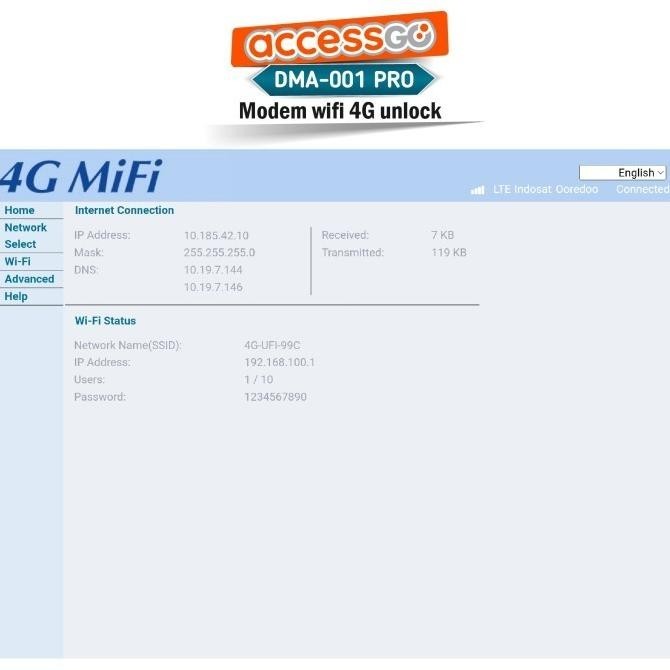 BARANG TERLARIS ACCESSGO DMA-001 PRO MODEM WIFI 4G LTE (UNLOCK ALL OPERATOR)