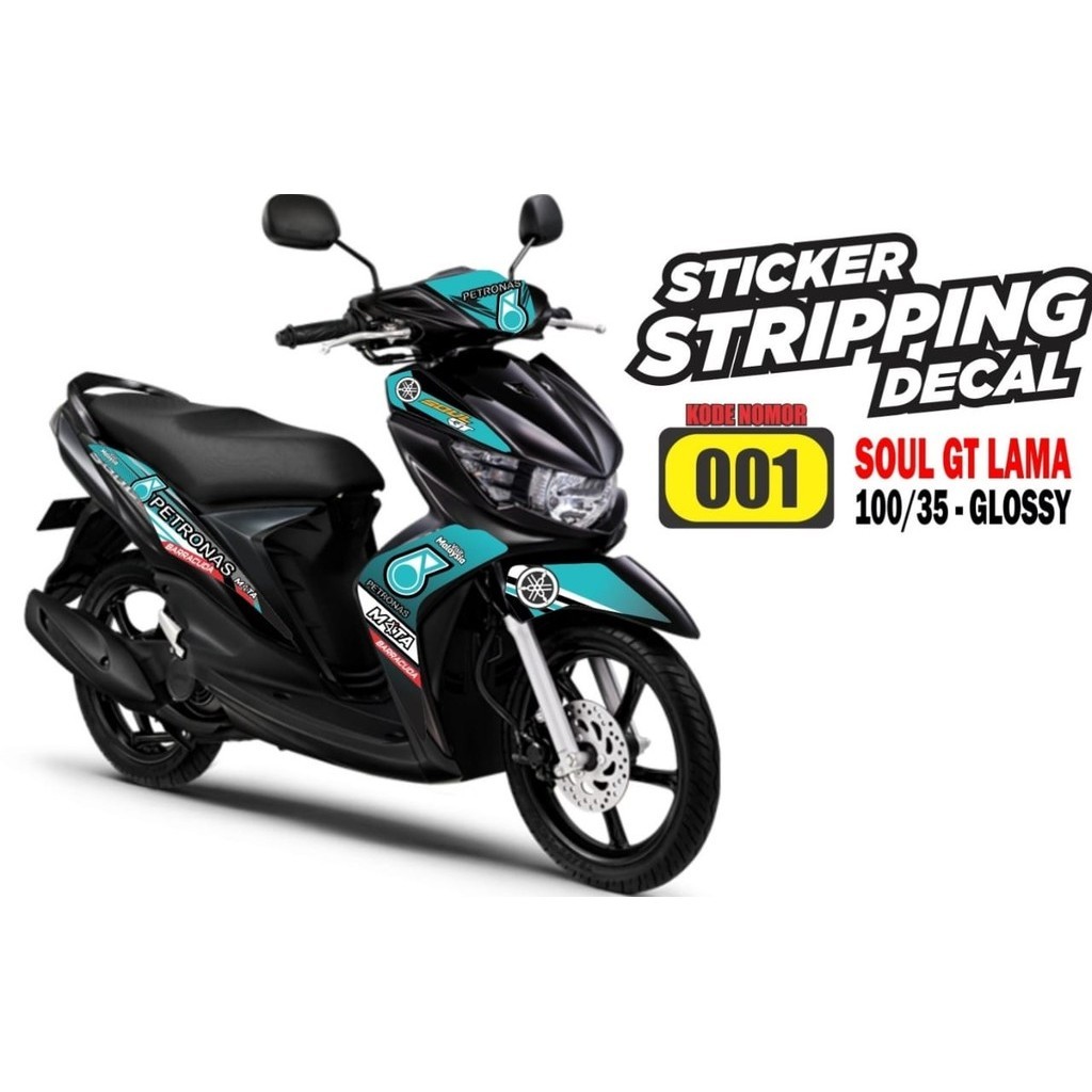 Striping Stiker Variasi Motor Yamaha MIO SOUL GT Variasi MIO SOUL GT edisi Petronas