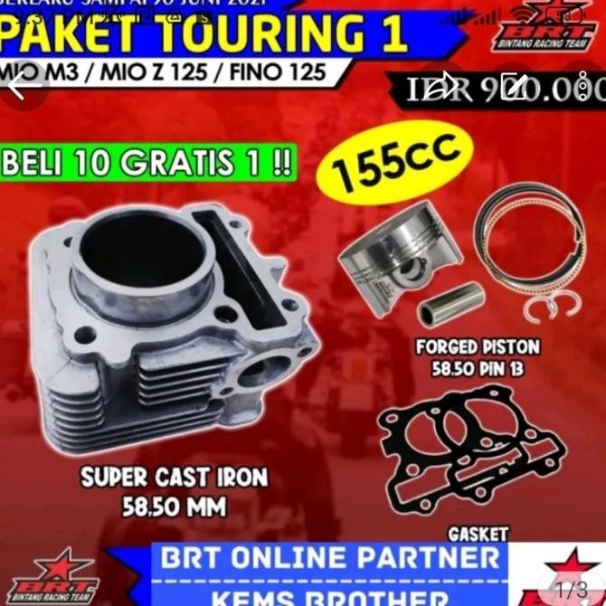 Masih Blok Brt Mio M3 Fino 125 Piston 58.5
