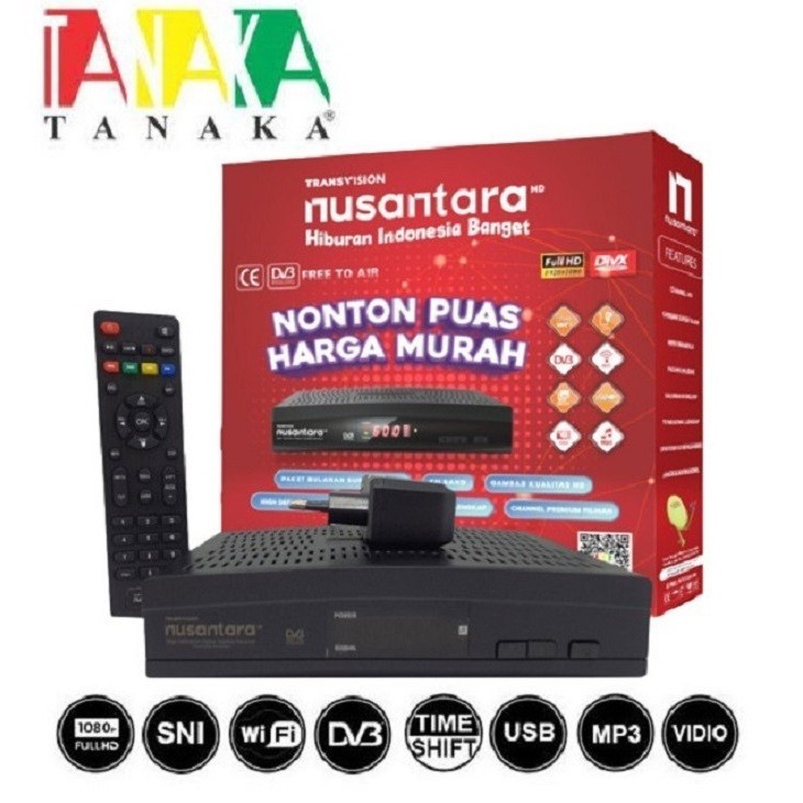 Receiver Tv Parabola Tanaka Nusantara Merdeka Ku Band Full Hd-Garansi
