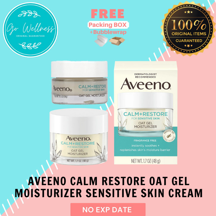 AVEENO CALM RESTORE OAT GEL FACIAL MOISTURIZER SENSITIVE SKIN CREAM