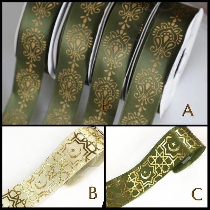 

Pita Satin 25 Mm Edisi Idul Fitri Lebaran Eid Mubarak Ecer Per Yard 067