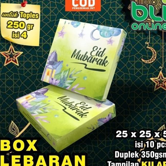 

Box Lebaran / Dus Idul Fitri / Kardus Kue Kering 25X25X5 Isi 10Pcs 019