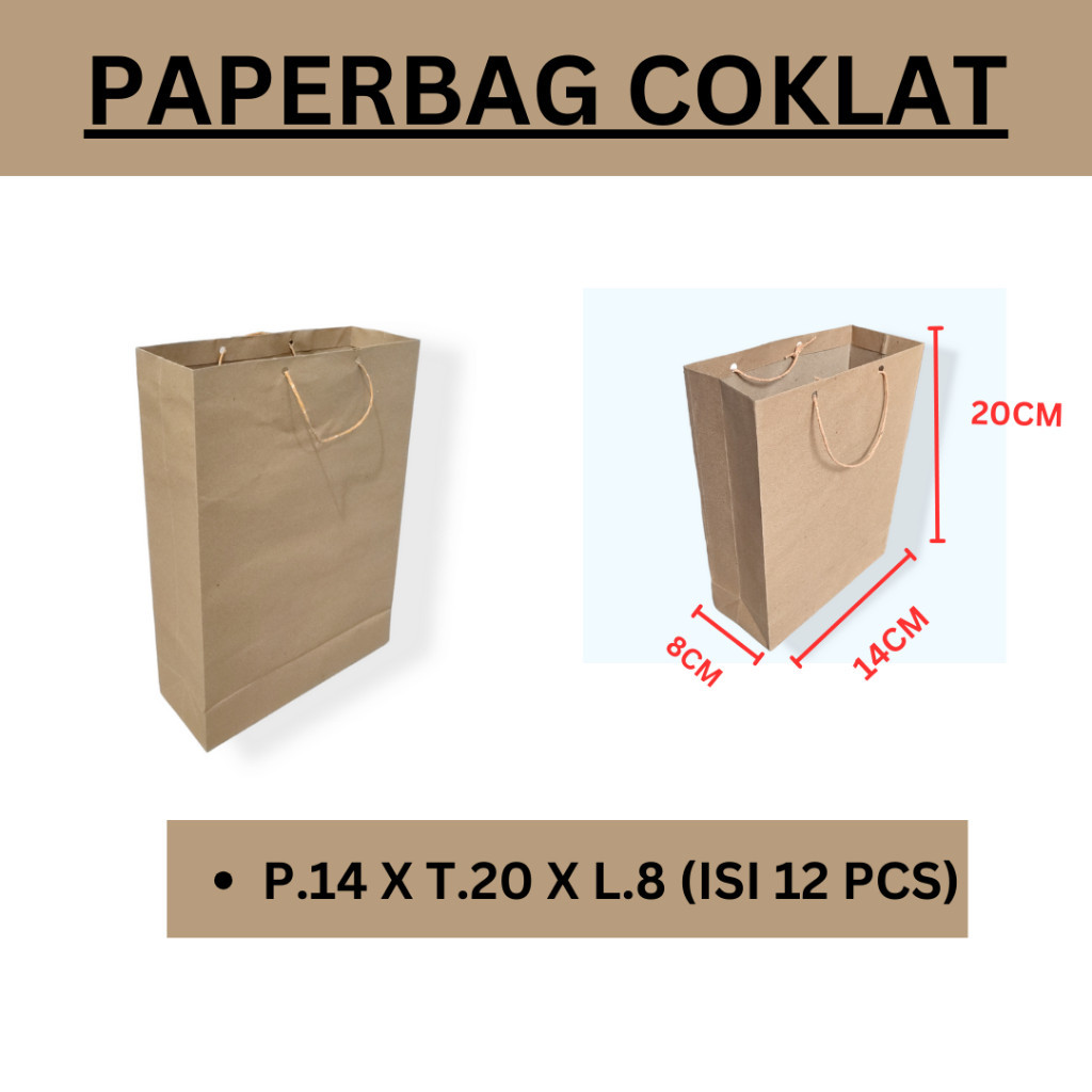 

HF5 BAG POLOS COKLAT UK 14X20 - 15X25 - 20X25 - 25X35 - 30X40, BAG BATIK / BAG BUKU, BAG FOLIO, TAS