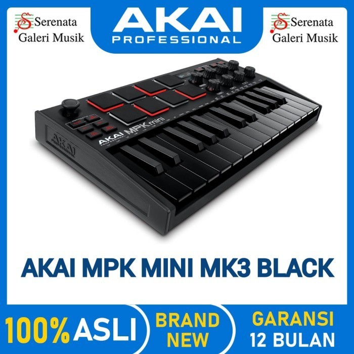 NEW akai mpk mini mk3 black / mpk mini mk3